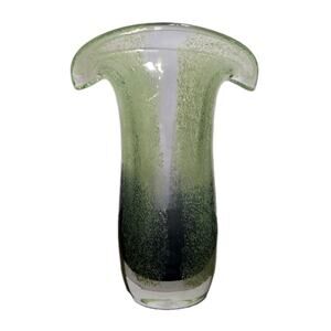 Teleflora Vintage Hand Blown Art Glass Vase 8"